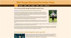 Desktop Screenshot of mattsavagedrumcamp.com